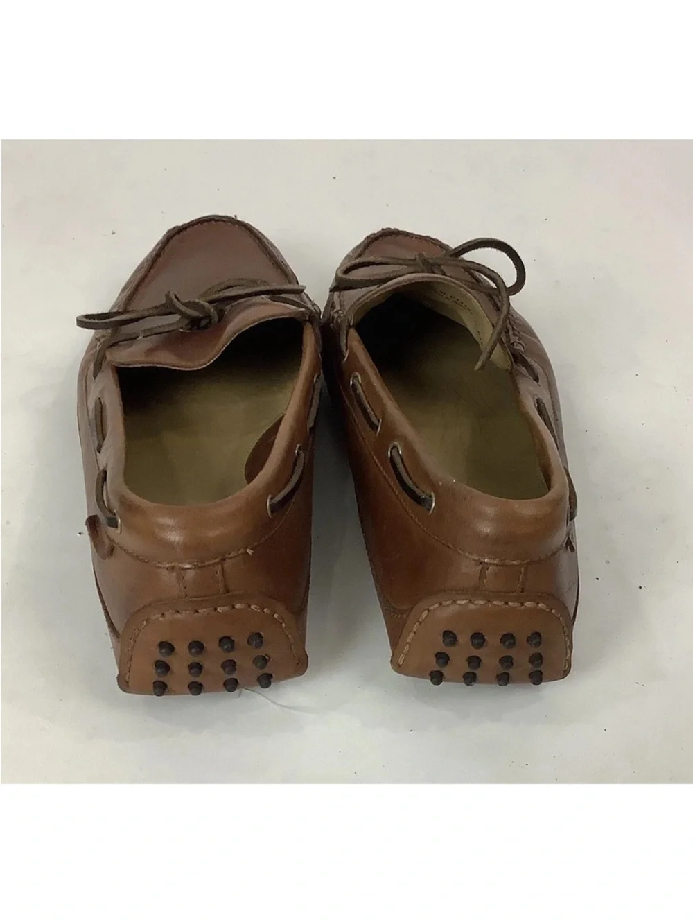 Cole Haan Mens 10.5 M Driving Loafers Brown Leather Slip On Moccasin Shoes